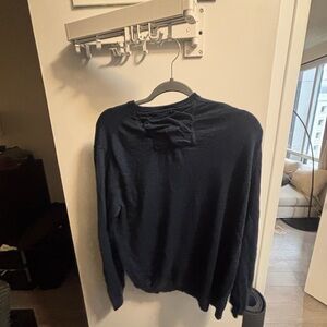 Calvin Klein Collection Men's Dark Blue Crewneck Sweater